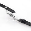 MYKU Croco Grain Premium Leather Strap with Butterfly Clasp Stainless Steel Hero - slider
