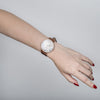 MYKU Watches - White Marble Rose Gold Female Wrist - slider