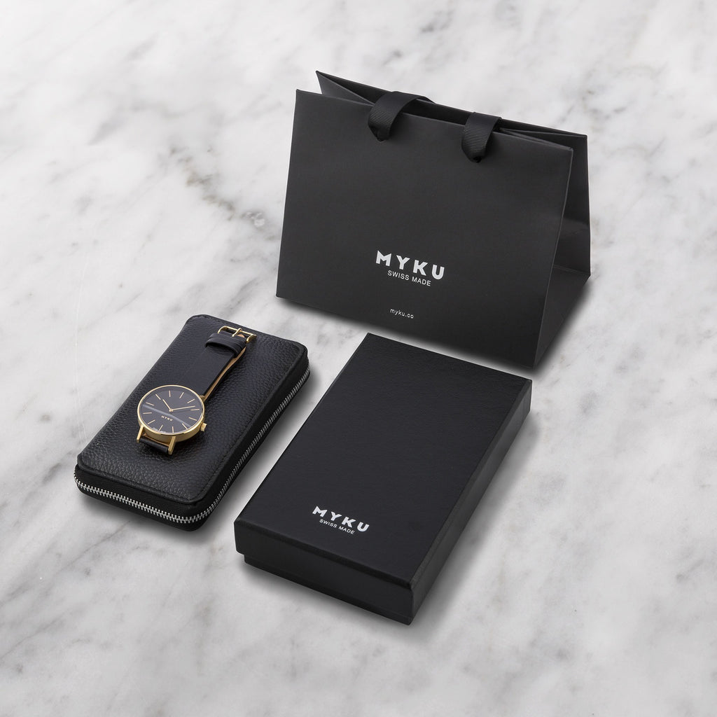 Watches - Black Onyx Gold Packaging - slider